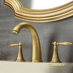 Modern widespread sink faucet Simple bathroom double handle faucet with lever handle