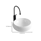 Modern Vessel Sink Porcelain Rectangular Vessel Sink (Not Including Faucet)