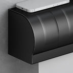Classic Bathroom Accessories Set in Aluminum Black Finish Bathrobe Hook/ Towel Bar