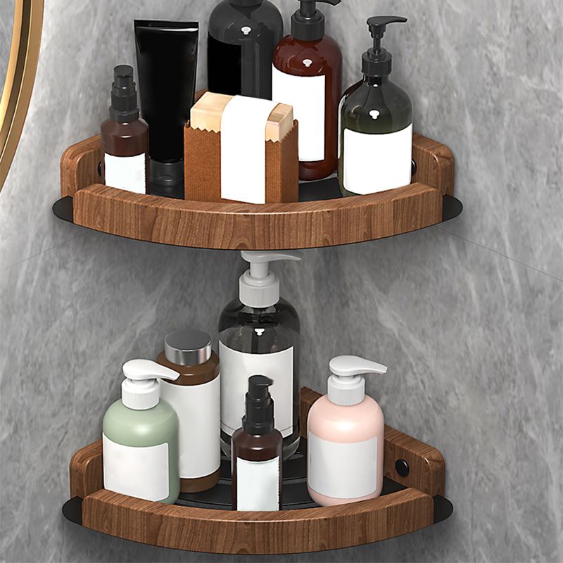 Metal and wood bathroom accessories as a single piece or as a set without drilling