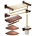 Traditional Bathroom Accessories Set Bathroom Shelf Paper Holder Gold Bathroom Set