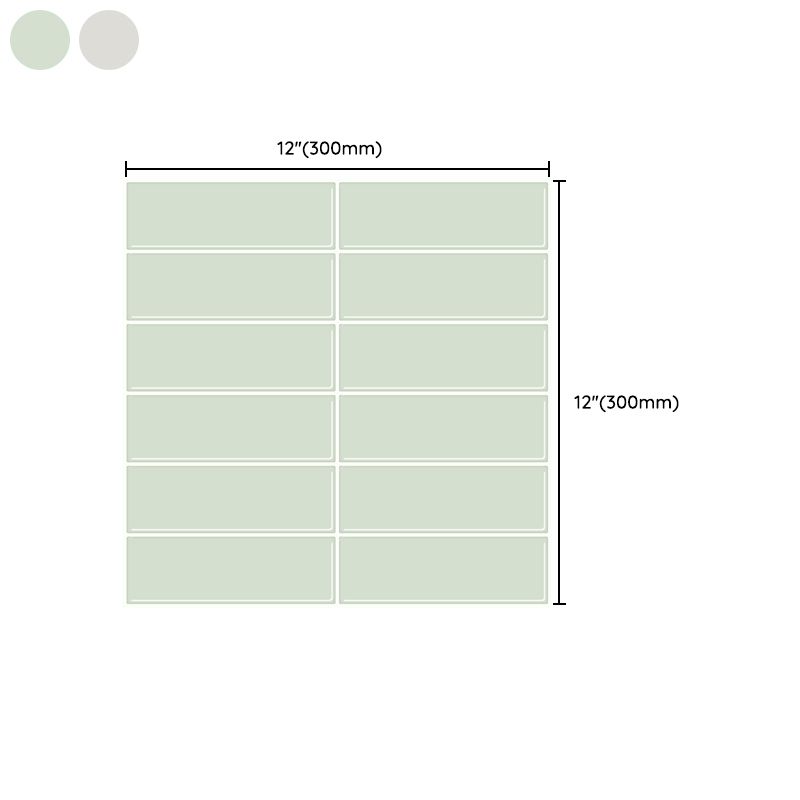 Peel and Stick Tiles Waterproof Plastic Rectangular Peel & Stick Tile for the Kitchen 2-Pack