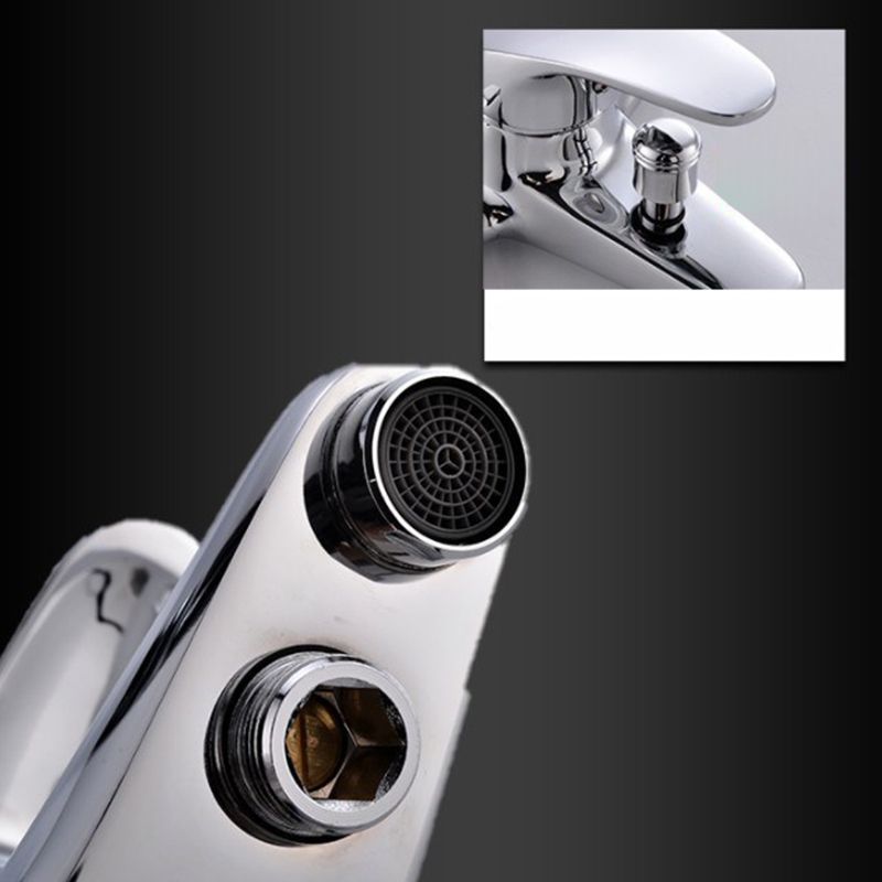 Modern Silver Bathtub Spout Single-Hole and Two-Hole Installation Faucet
