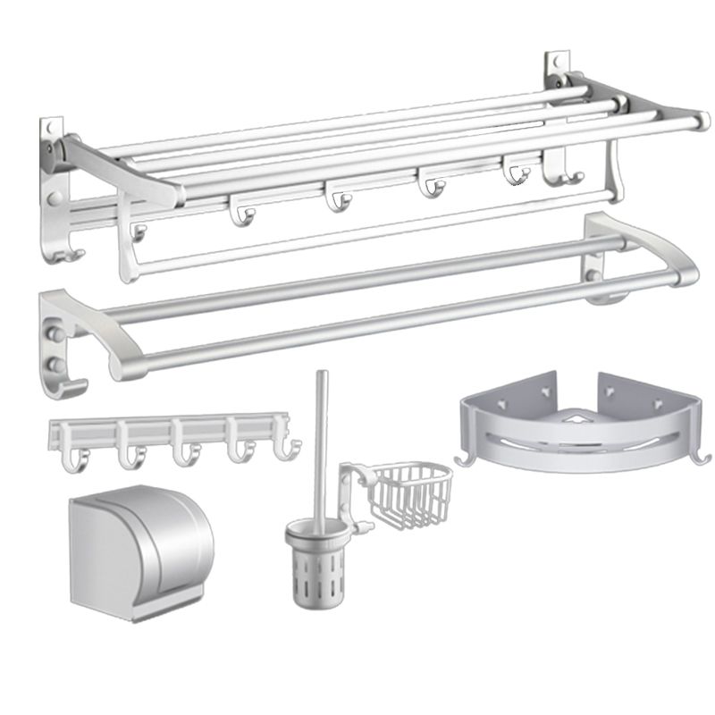 Modern Bathroom Accessories Hardware Set Silver Bathroom Accessories Kit