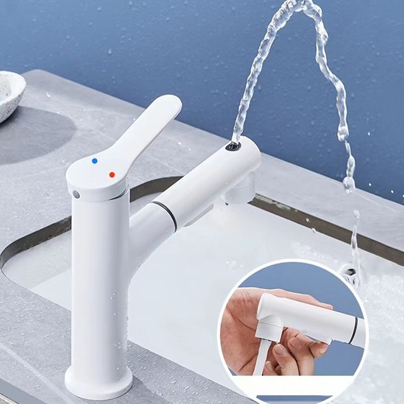 Modern Sink Faucet Solid Color Copper Sink Faucet for Bathroom