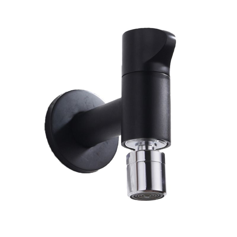 Contemporary Wall Mounted Bathroom Faucet Knob Handle Solid Brass Round Faucet