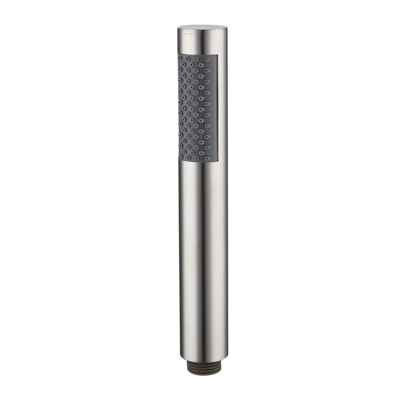 Cylindrical Hand Shower with Self-Cleaning Stainless Steel Wall Shower Head