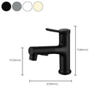 Modern Basin Faucet Copper Single Handle Low Arc Basin Faucet for Bathroom
