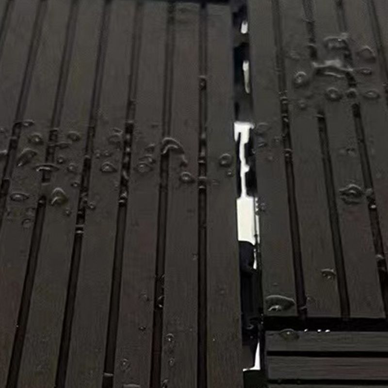 Wire brushed wooden floor tiles Click-Lock engineered wood for patio garden