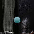 Contemporary Handheld Supercharged Shower Head Square Metal Spray Head