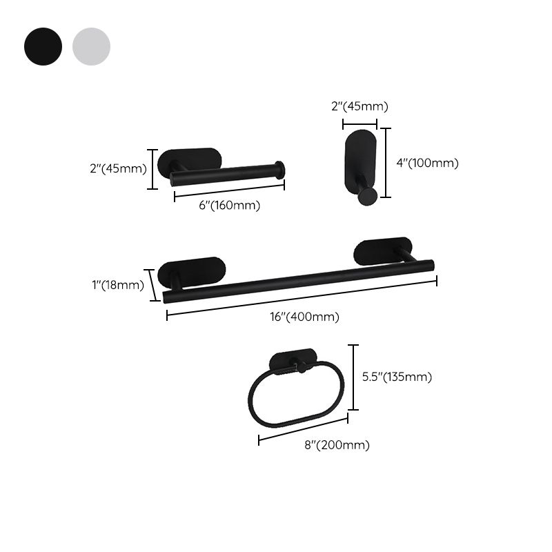 Stainless Steel Bath Set Modern Style Simple Bathroom Accessories Set