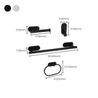Stainless Steel Bath Set Modern Style Simple Bathroom Accessories Set
