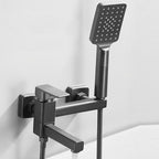 Modern Bathtub Faucet Copper with Handheld Shower Wall-Mounted Bathtub Filler
