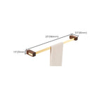 Wood and Aluminum Bath Hardware Set Golden Bathroom Accessory Set