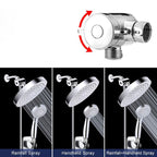Contemporary Shower Combination Double Shower Head Chrome Wall Mount Round Shower Head