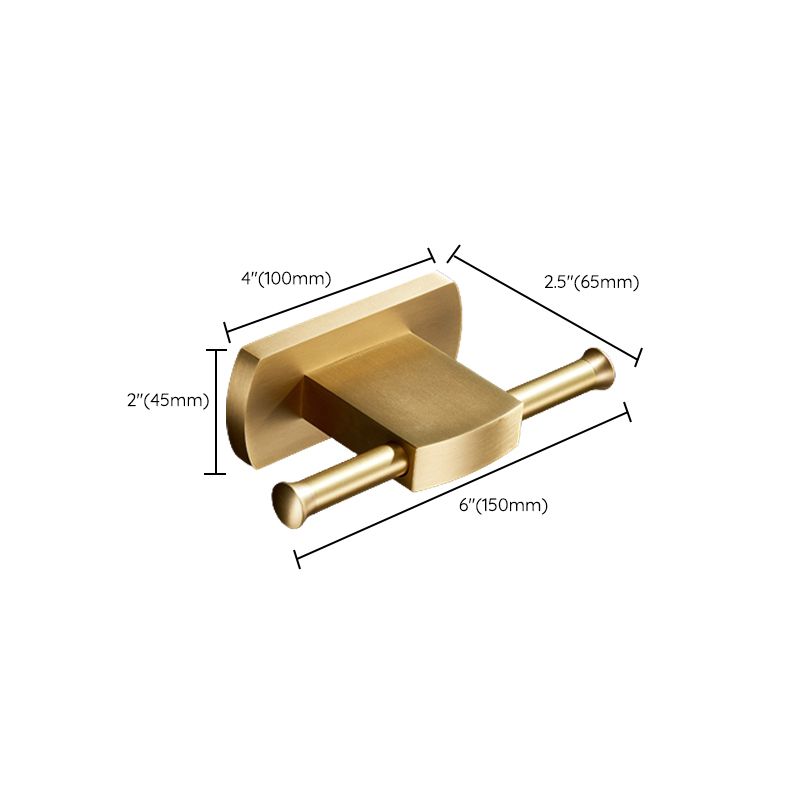 Traditional Golden Bath Accessories Set Brass Bathroom Accessories Kit