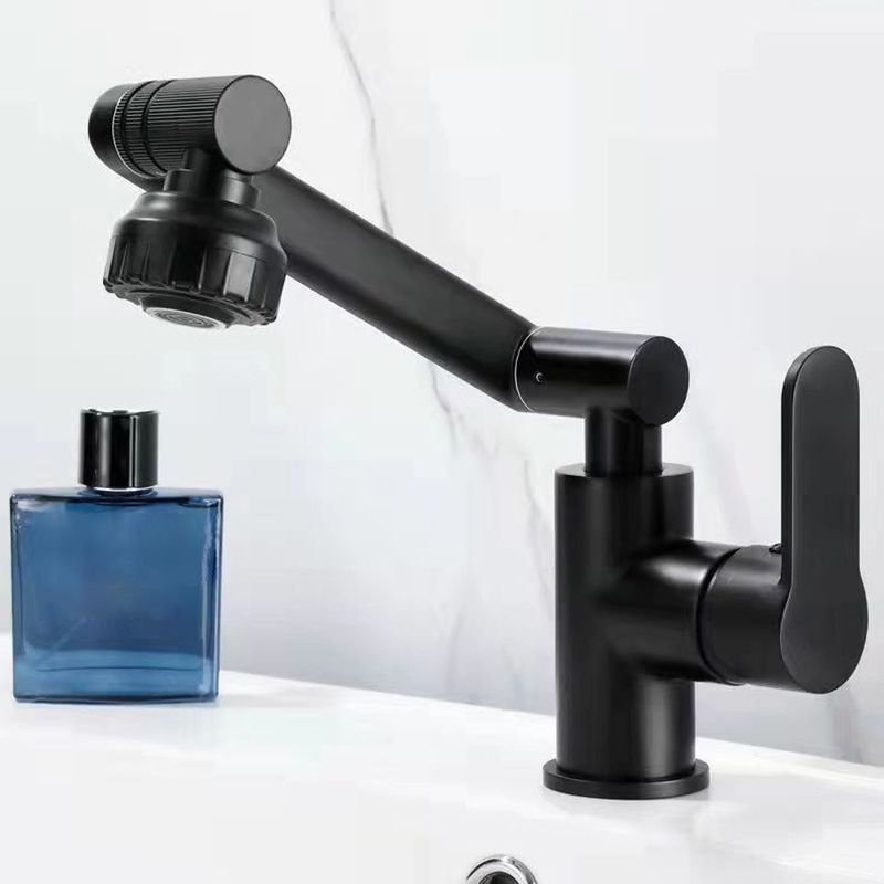Modern sink faucet stainless steel lever handles swivel spout sink faucet
