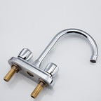 Modern Style Bathroom Faucet Dual Handle Faucet Swivel Spout Faucet