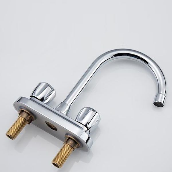 Modern Style Bathroom Faucet Dual Handle Faucet Swivel Spout Faucet