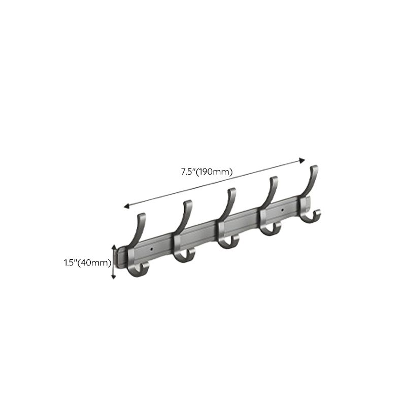 Modern gray aluminum bathroom accessory set