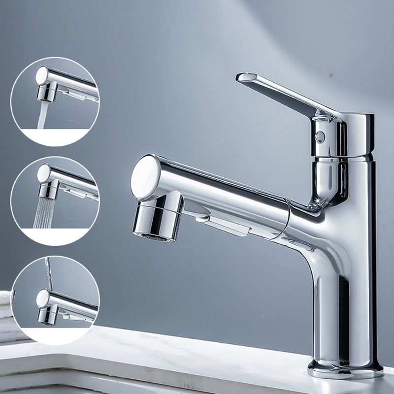 Modern Basin Faucet Solid Copper Centered Sink Faucet for Bathroom