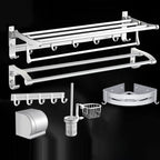 Modern Bathroom Accessories Hardware Set Silver Bathroom Accessories Kit