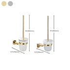 2-piece metal bathroom accessory set traditional toilet brush and holder set