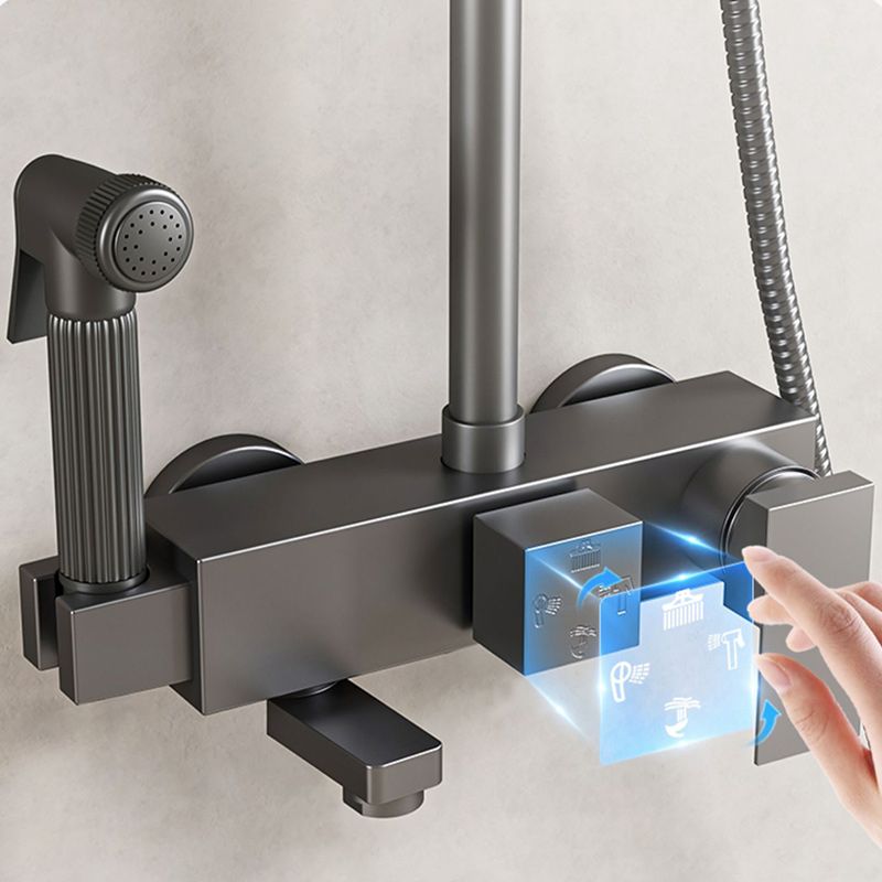 Modern shower accessories push-button shower head wall-mounted shower combination