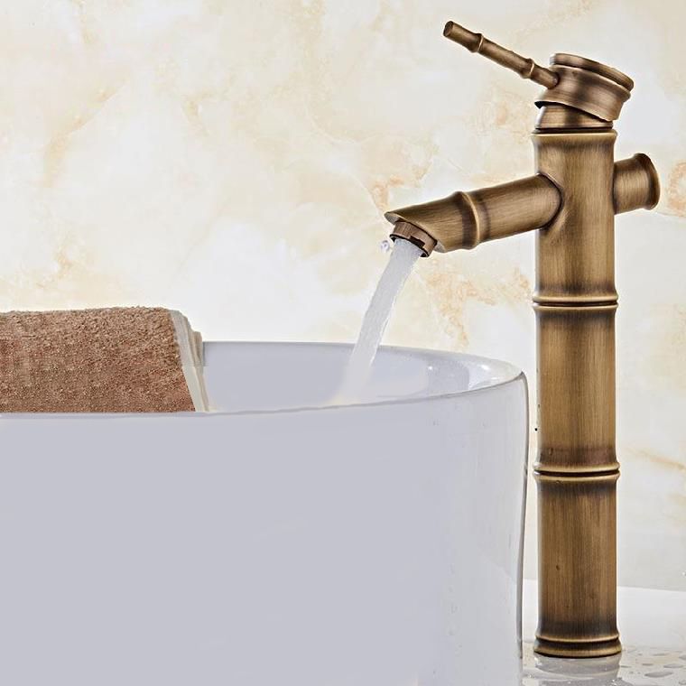 Brass Country Basin Tap Single Hole Sink Faucet for Bathroom