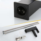 Modern Sink Faucet Centerset Bathroom Sink Faucet in Black