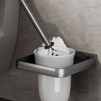 Gray bathroom accessories as a single piece or as a set with towel holder/bathroom shelf/robe hooks