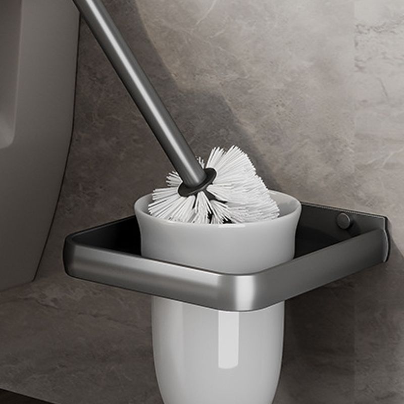 Gray bathroom accessories as a single piece or as a set with towel holder/bathroom shelf/robe hooks