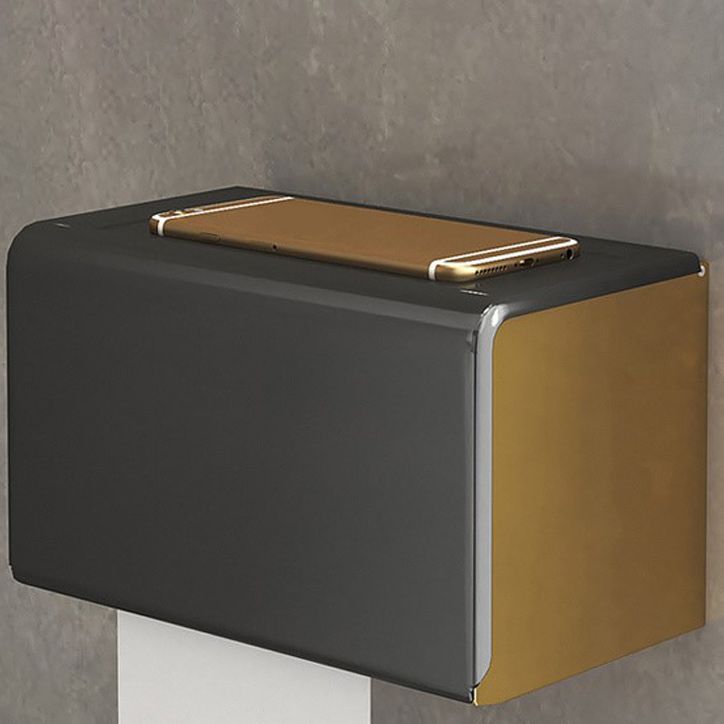 Contemporary Metal 6-piece Bathroom Accessory Set with Bathroom Shelf