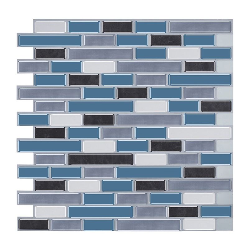 Peel and Stick Wall Tile Water Repellent Rectangle PVC Peel & Stick Subway Tile