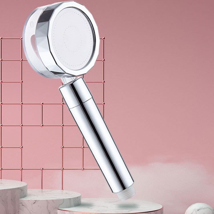 Contemporary Shower Head Combination Handheld Shower Plastic Wall Mounted Silver Shower Head