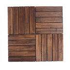 Traditional Wood Laminate Floor Stain Resistant Laminate Plank Floor Set of 11
