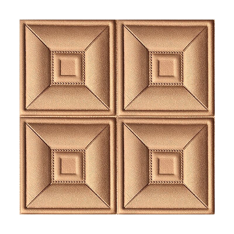 Glam peel and stick wall covering made of foam with 3D embossed panel