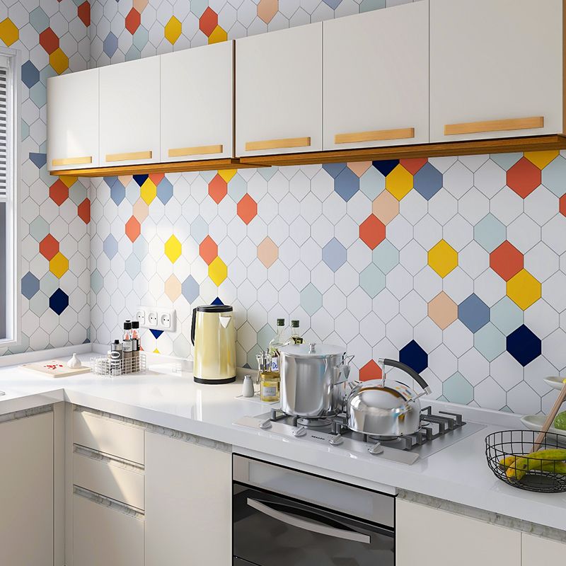 Modern Peel and Stick backsplash tiles plastic wallpaper for kitchen backsplash