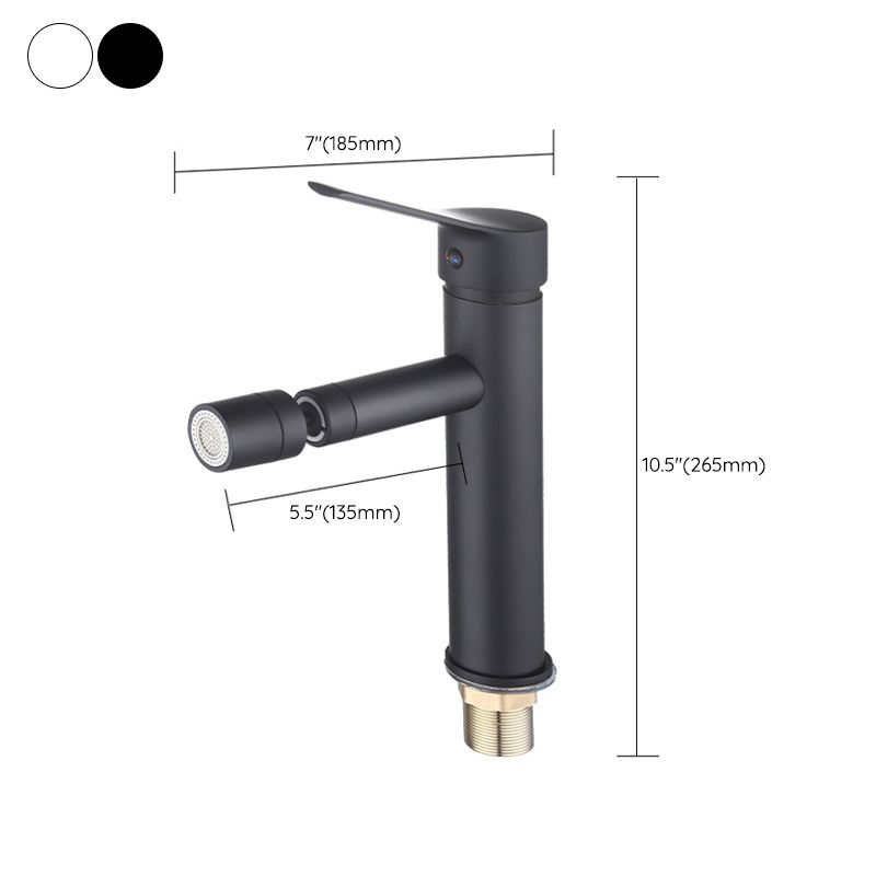 Modern Sink Faucet Copper Lever Handle Low Arc Pull Out Sink Faucet