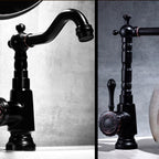 Glam Style Sink Faucet with Swivable Spout and Lever Handle