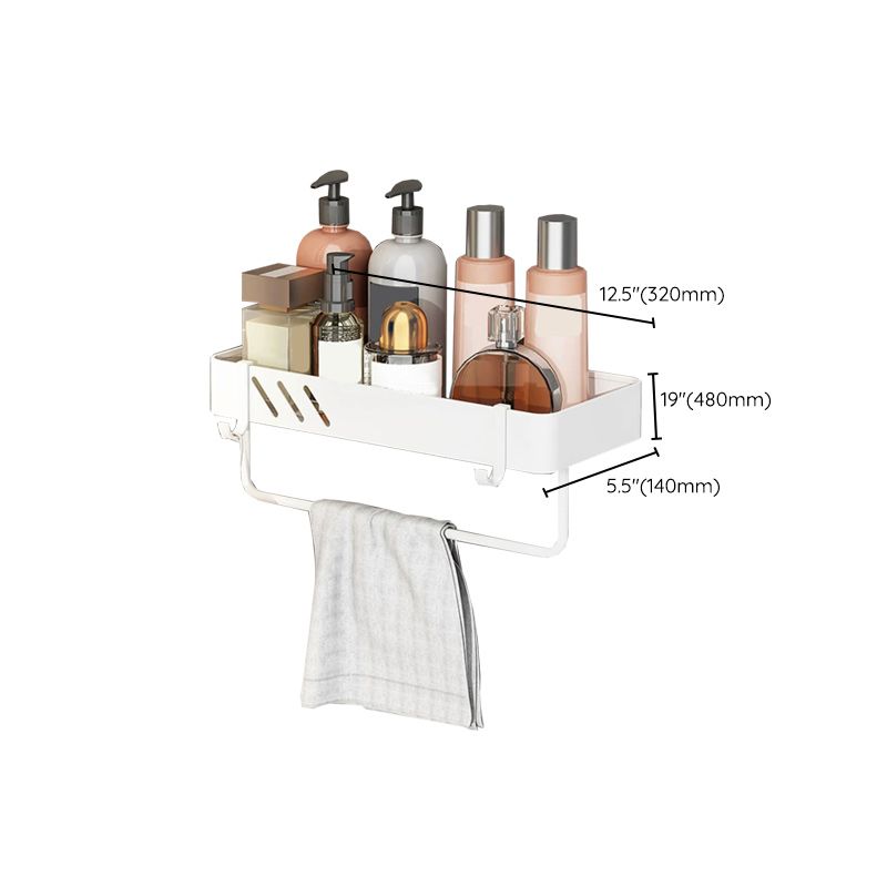 Modern White Bathroom Hardware Set Towel Rack Bath Shelf Bathroom Hardware Set