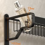 Modern Bathroom Set Matte Black Bathroom Shelf Towel Rack Bathroom Accessories Set