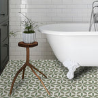 Indoor Vinyl Tiles Flower Pattern Peel and Stick Waterproof Square Vinyl Tile