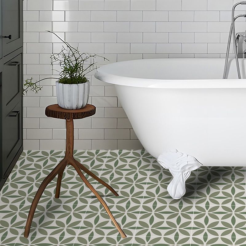 Indoor Vinyl Tiles Flower Pattern Peel and Stick Waterproof Square Vinyl Tile