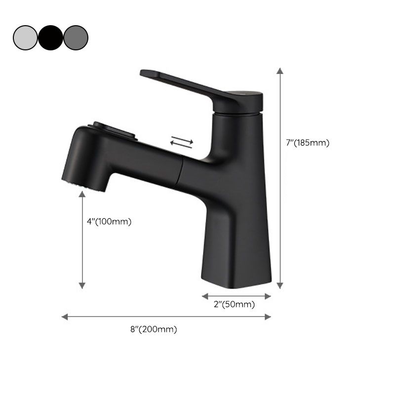 Contemporary Vessel Faucet Metal Single Handle Low Arc Vessel Faucet for the Bathroom