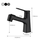 Contemporary Vessel Faucet Metal Single Handle Low Arc Vessel Faucet for the Bathroom