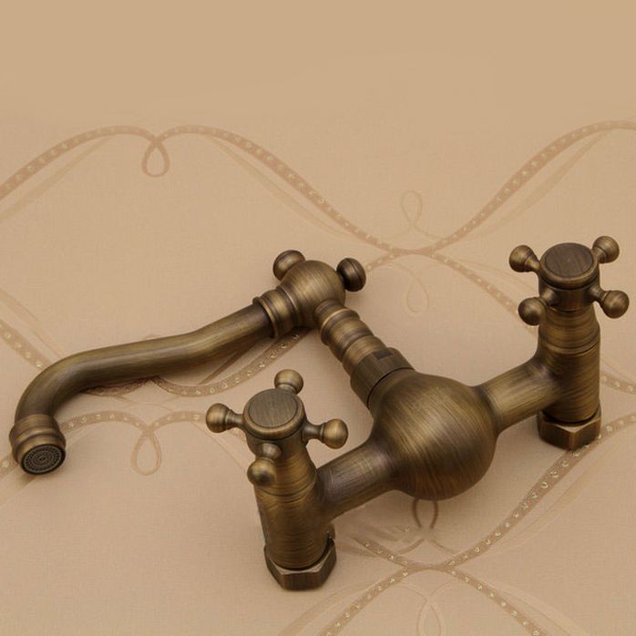 Traditional Wall-Mounted Copper Clawfoot Bathtub Faucet Trim Low Arc Clawfoot Bathtub Faucet