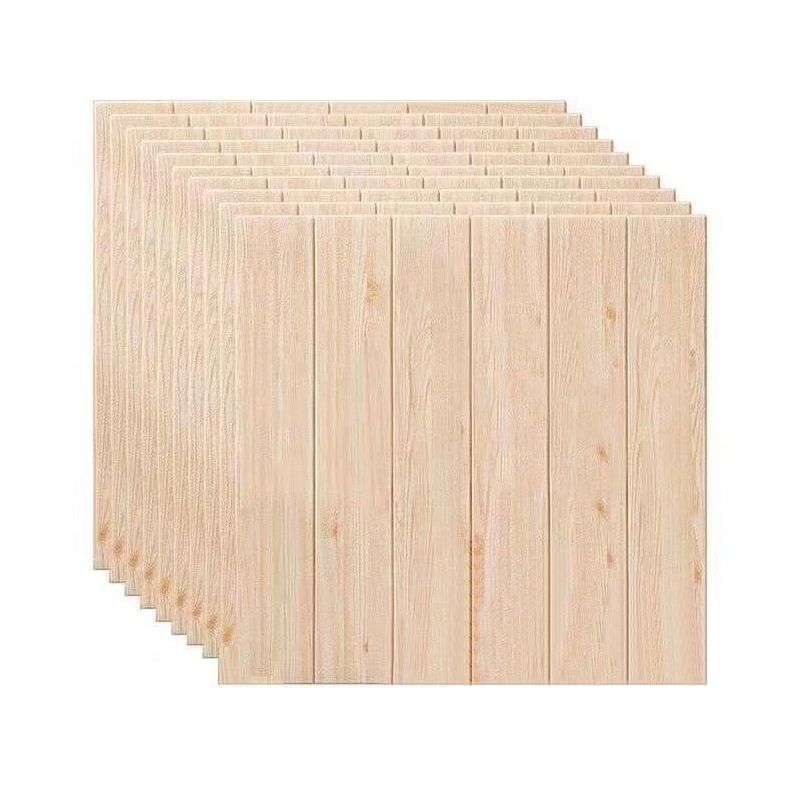 Modern Tin Back Wall Panel Smooth Wall Ceiling Wood Grain Design Set of 1