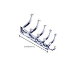 Chrome brass modern bathroom accessory set with towel bar/ ring/ paper holder & bathrobe hook