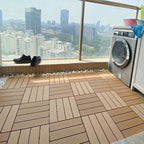 Square PVC Deck/Patio Floor Tiles Interlocking Installation Outdoor Patio Tiles